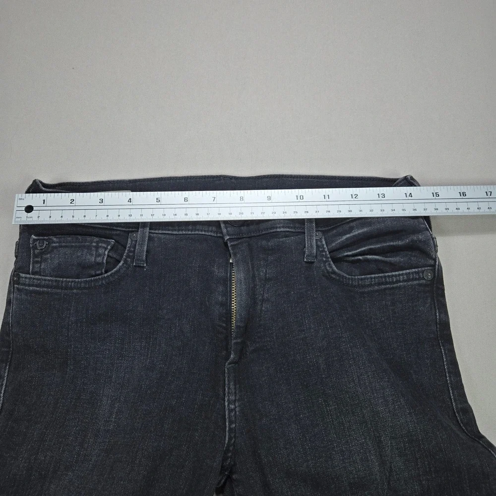 True Religion Halle Mid Rise Super Skinny‎ Jeans Black Wash Zipper Ankle Size 28 - Picture 13 of 15